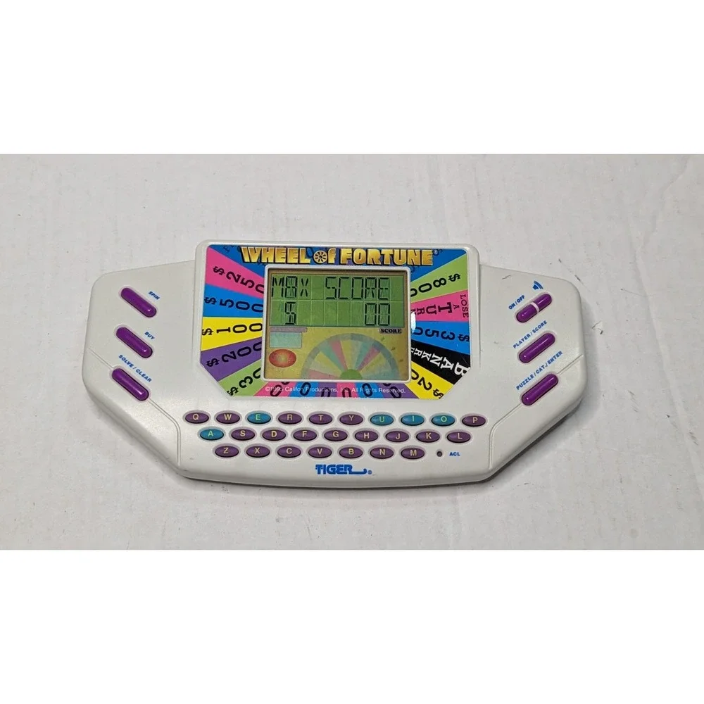 VTG: 1995 Wheel of Fortune Handheld Game Tiger Electronics, Cartridge, Tested